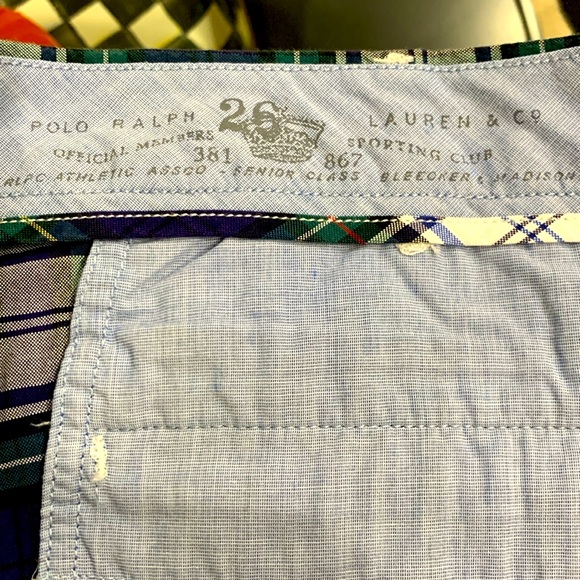 Men’s POLO RALPH LAUREN plaid shorts Sz 42 - Picture 5 of 6